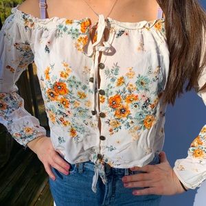 Perfect Floral Off the Shoulder Top